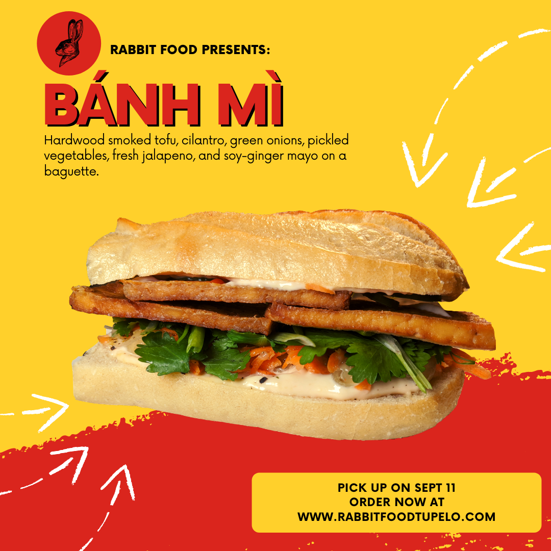 Banh mi sandwich social media graphic