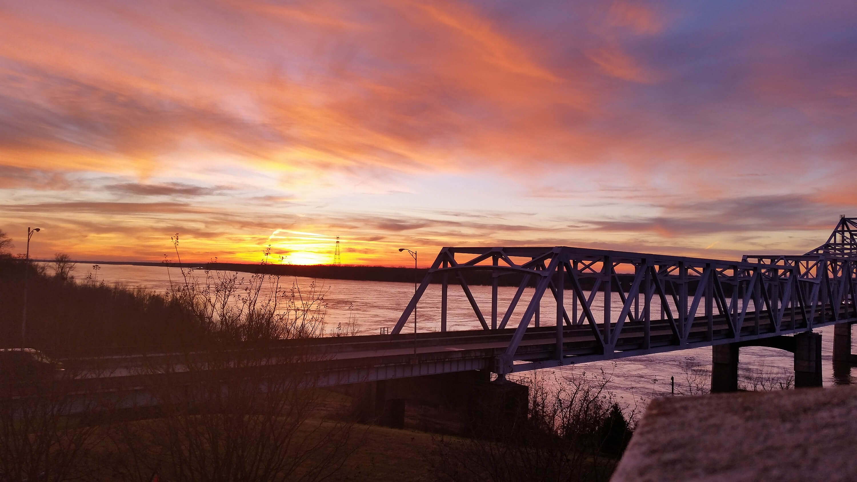 Mississippi River bridge near Vicksburg, Mississippi